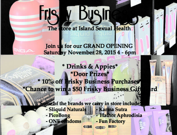 Frisky Business Online Promo Card